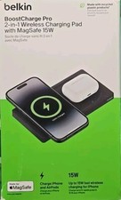 Belkin BoostCharge Pro 2-in-1 Wireless iPhone Charging Base with Magsafe 15W, Op