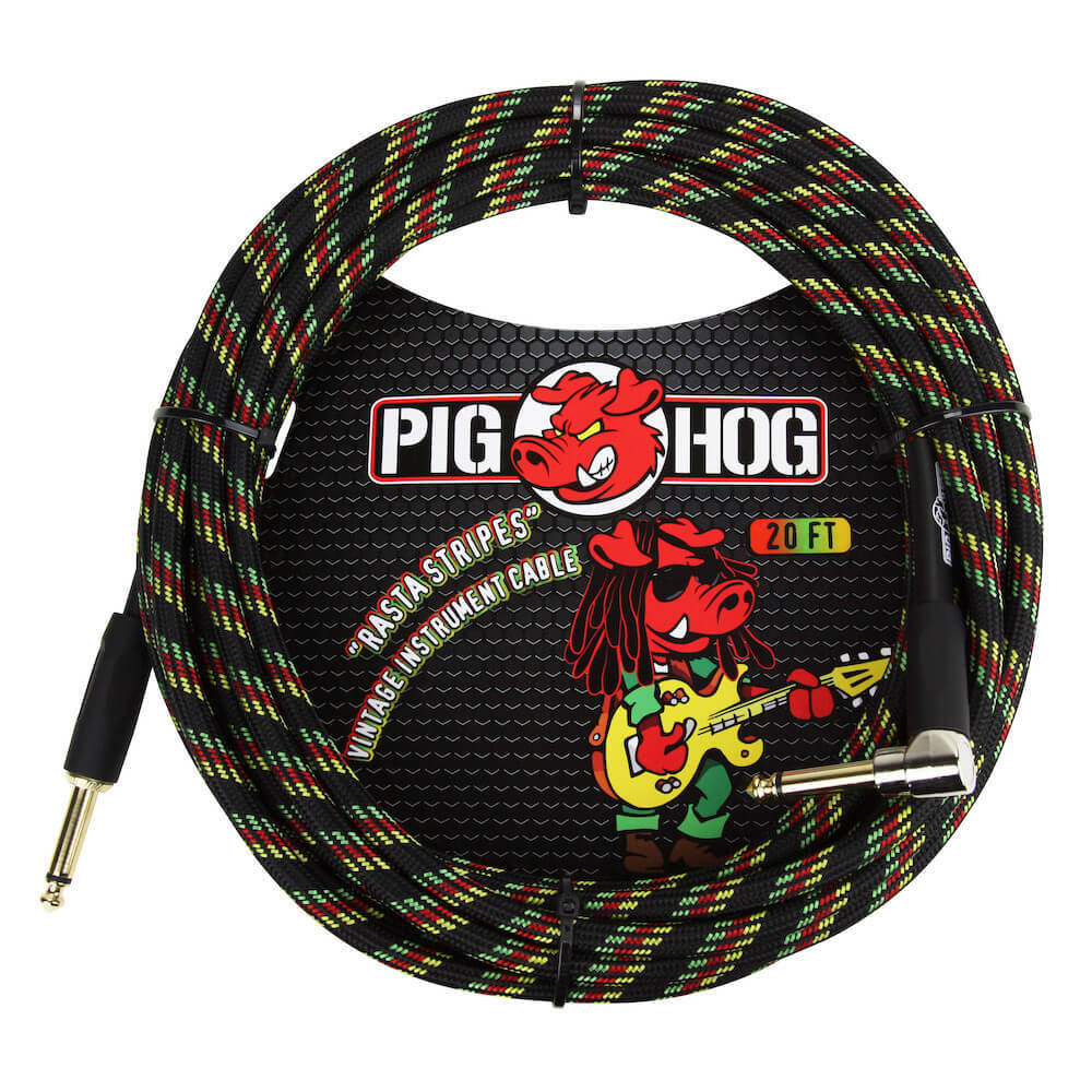 СВИНЬЯ-БОРОВ PCH20RAR Rasta Stripes Instrumentenkabel