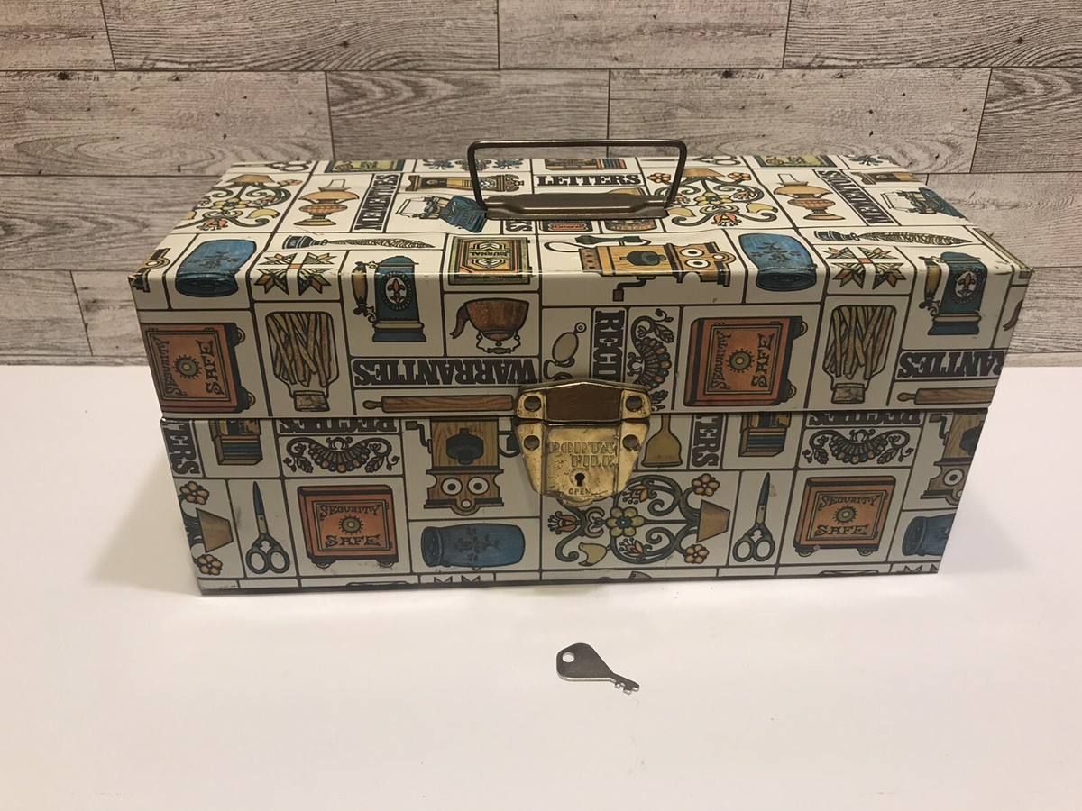 USA ヴィンテージ Porta File Box Vintage Metal Porta File Box Storage w/Key | eBay