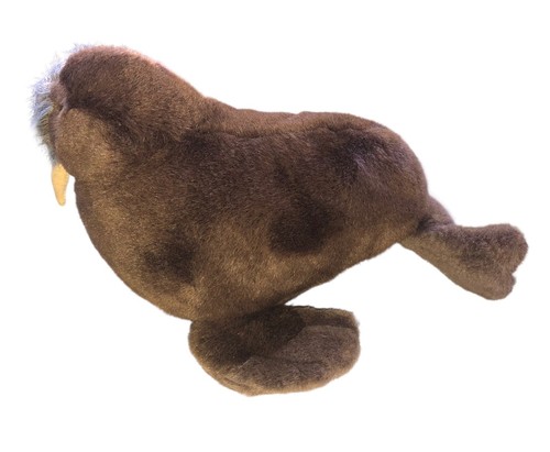 SeaWorld Plush Walrus - 12" Adorable Brown Stuffed Animal Toy - Picture 5 of 8