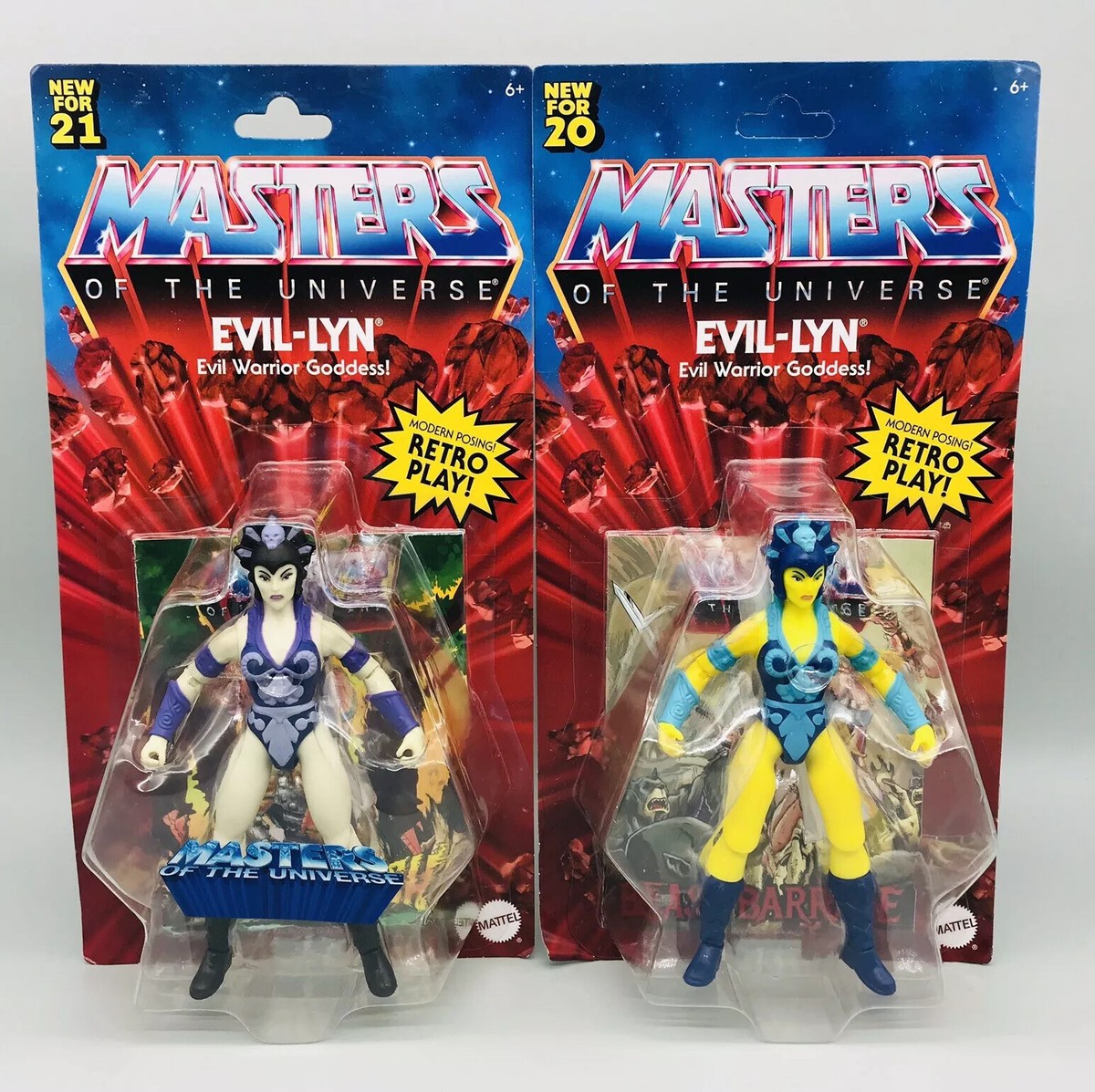 MASTERS OF THE UNIVERSE EVIL-LYN RETRO PLAY LOT OF 2 FIGURES 2021