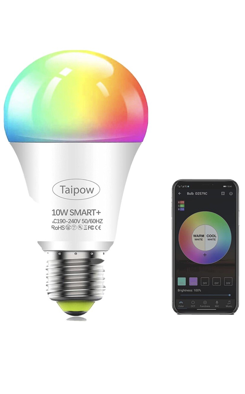 Ampoule LED connectée E27 10W WiFi multicolore contrôlable via Alexa et télécommande