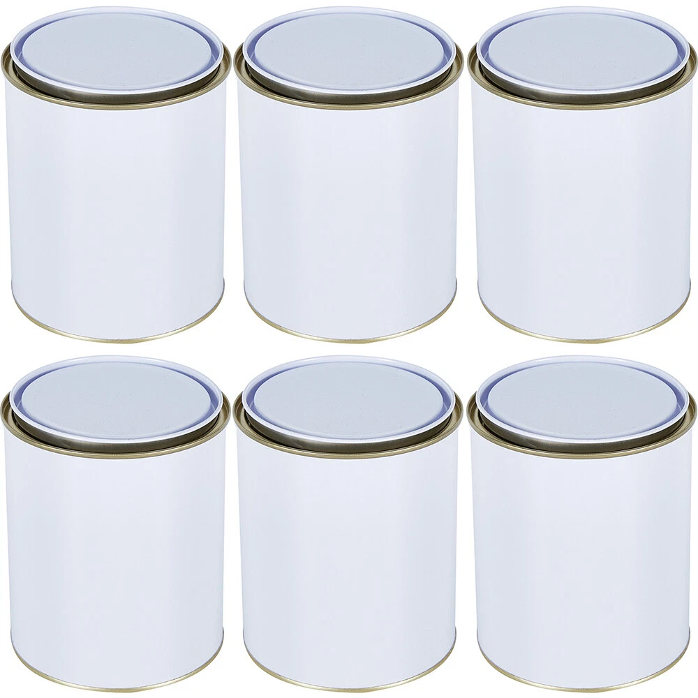 Empty Tin Cans Metal Paint Cans Mixing White With Metal Lever Lid 250ml  500ml 1L