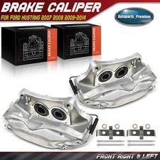 Pair Front Side Brake Calipers for Ford Mustang 2007-2014 Base GT Shelby GT500