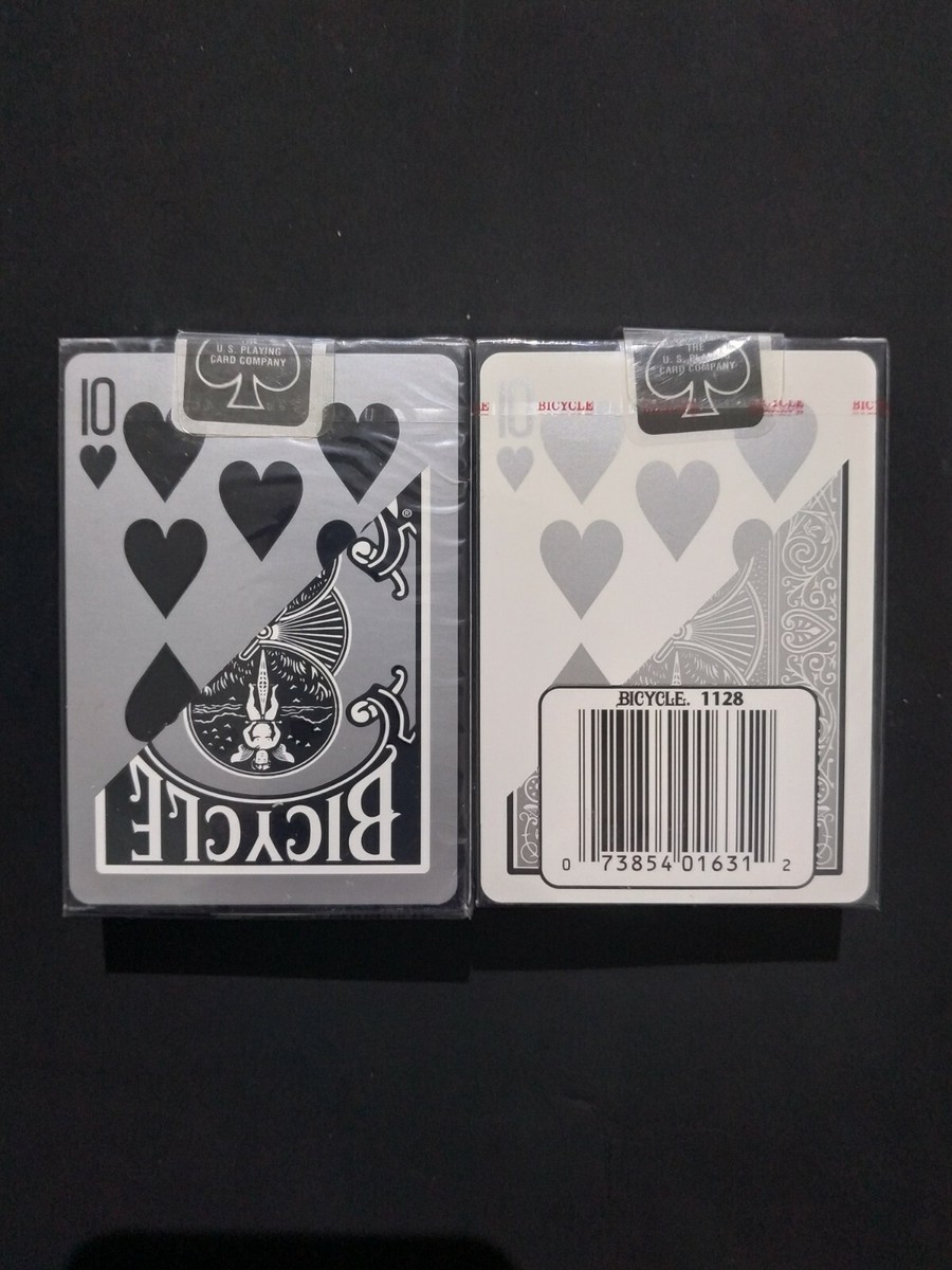 Bicycle Silver Edition Playing Cards Poker Size Collectible for