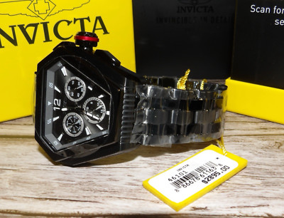 NWT! Invicta Men's 53mm SPEEDWAY Swiss Ronda Z60 Black Dial Chronograph Watch