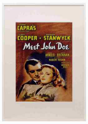 Meet John Doe 01 Film A3 A4 gerahmter Druck Bild