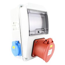 Stromverteiler Baustromverteiler Wandverteiler 2 x 230V/16A  + 1 x CEE 16A IP44