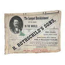 1880s R. Rothschild & Sons Saloon Pool Hall S...