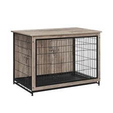 Feandrea Dog Crate Furniture, 44.1" Side End Table, Modern Kennel for Dogs In...