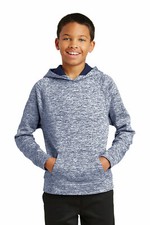 YST225 Sport-Tek Youth PosiCharge Electric Heather Fleece Hooded Pullover