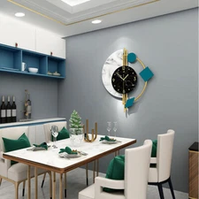 NEW Nordic Silenced Wall Clock Creative Living Room Luxury Clock Home Wall Decor