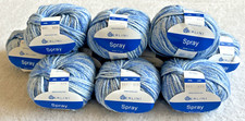 Berlini Spray Wool Blend Fashion Yarn 76 Yards Each Blue Variegated Lot 10 Italy