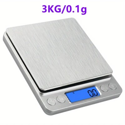 Digital Kitchen Scale 6.6 lb x 0.1oz - 3 kg x 0.1g Professional, High precision