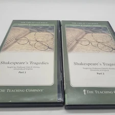 The Great Courses Shakespeare's Tragedies Pts 1, 2 4x DVDs With Manuals