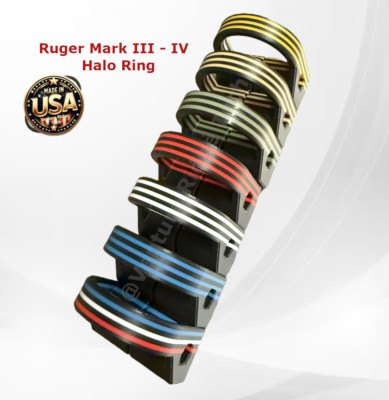 Striped Halo Ring Bolt Racker Handle for Ruger series Mark III, IV, IV Lite