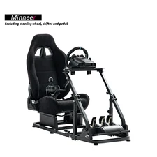 Minneer G920 Racing Sim Cockpit Steering Wheel Stand with Seat Fit Logitech G29