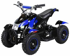 Quad elettrico 800 W ATV per bambini Pocketquad Miniquad Cobra Quad Pocket Bike blu NUOVO