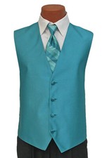 Men's Juniper Green Tuxedo Vest with Windsor Tie Free Shipping Size XL