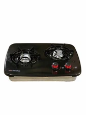 Suburban RV 2 Burner LP Propane Drop-In Cooktop Black SDN2U 3727A