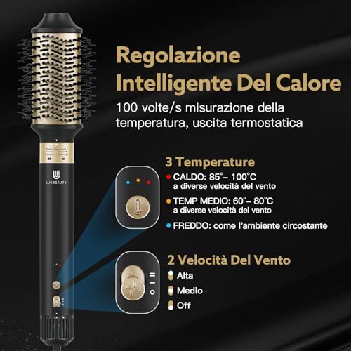 webeauty 5 in 1 Asciugacapelli Air Styler, 110,000GIRI/MIN, 20M/S, 1400W Phon Ad - Foto 5 di 7