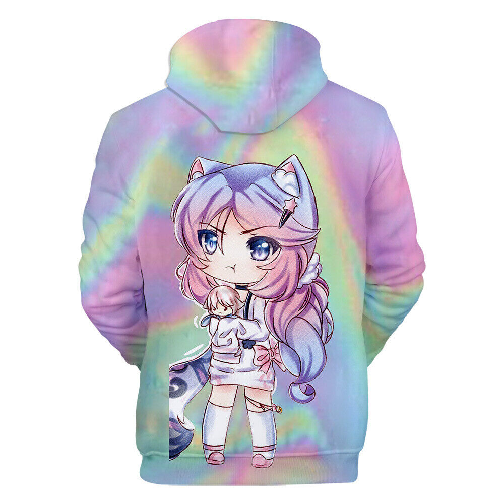 New Gacha Life Hoodie Homens / Mulheres 3D Zíper Suéter Meninos Meninos E  Chlidren Street Bonito Hoody Gacha Life Sweatshirt Roupas De $241,86