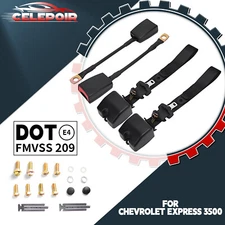 3 Point Safety Adjustable Seat Belt Straps for Chevrolet-Express 1500 2500 3500