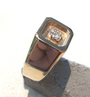 Size 11 Smooth Style Make Offer Gorgeous Men's 14k Gold and Diamond Ring