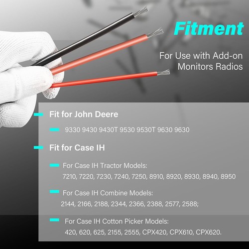 3 Pin Auxiliary Power Connector Kit 187103A1 Fits for John Deere 9430 9430T 9530 - Picture 3 of 8