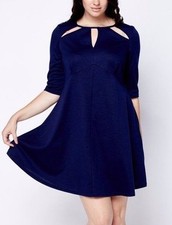 BNWT THREADS CUT OUT NECK CASUAL WINTER SKATER DRESS SIZE 22 ♡♡♡