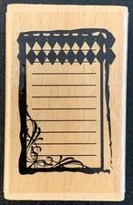 Studio G Decorative Lined Journal Rubber Stamp