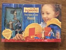 NEW '94 Disney Princess Pocahontas Once Upon a Time Play & Carry Case +3 Figures