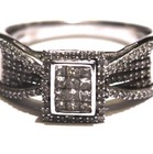 10k white Gold .81 ct.  invisible Princess Diamonds Engagement Ring 3.6g estate — photo 2