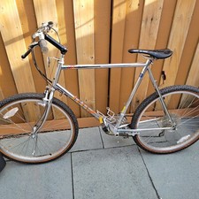 Vintage Old School Ross Hi-tech Mountain Bike 26 Silver Rims Shifter And Brakes