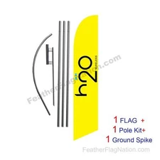 h2o Wireless Wireless Feather Banner Swooper Flag Kit with pole+spike