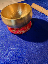 Singing Bowl Set - 8cm Handcrafted Meditation Bowl, Wooden Stick And Washer