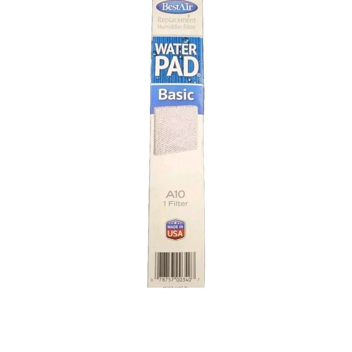 BestAir Replacement Humidifier Pad A10 White 1 Pack