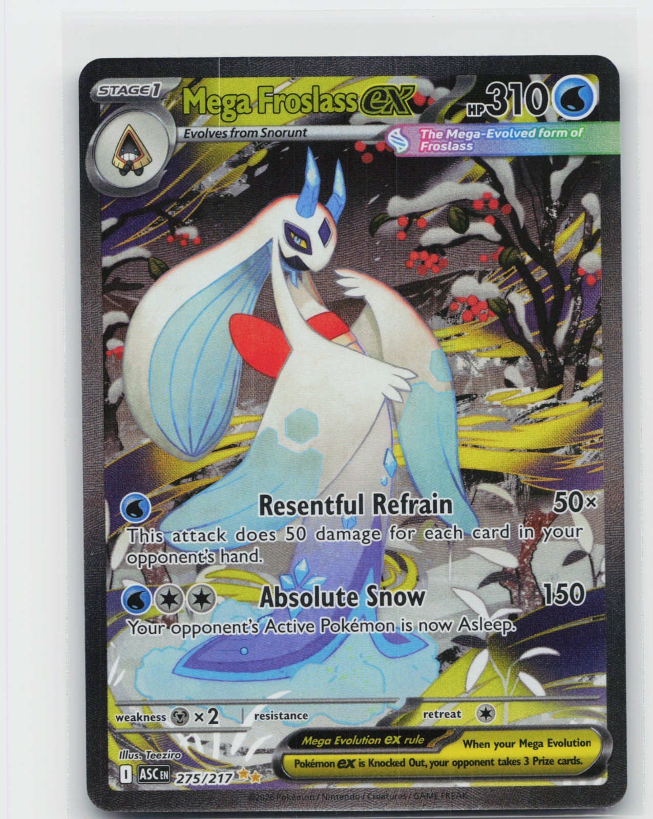 Mega Froslass ex 275/217 Me: Ascended Heroes Special Illustration Rare