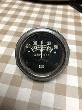 Vintage Stewart Warner Ammeter Gauge 60-0-60 Amp Made In Usa
