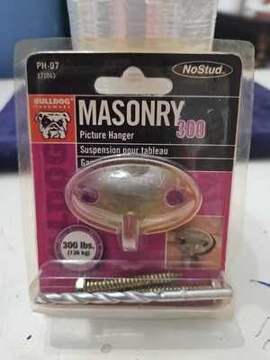 Masonry Picture Hanger Kit, Supports 300 Lbs, No Stud Needed NEW