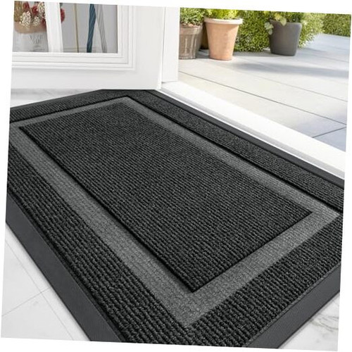 Front Door Mat Indoor Outdoor Entrance, Waterproof All-Season, All-Weather