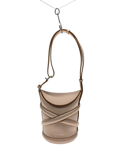 Alexander McQueen Shoulder Bag The Curve S Bucket Leather Pink Used