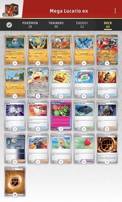 Mega Lucario ex Deck Tournament Ready Post Rotation Sleeves & Box @pokefamfive