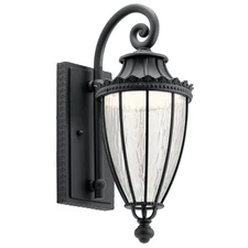 Kichler 49751LED Black Wakefield 1-Light 17.75"H Led Outdoor Wall Sconce