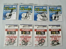Gamakatsu Finesse Wide Gap Weedless or Owner Mosquito Fishing Hooks – Lot of 4