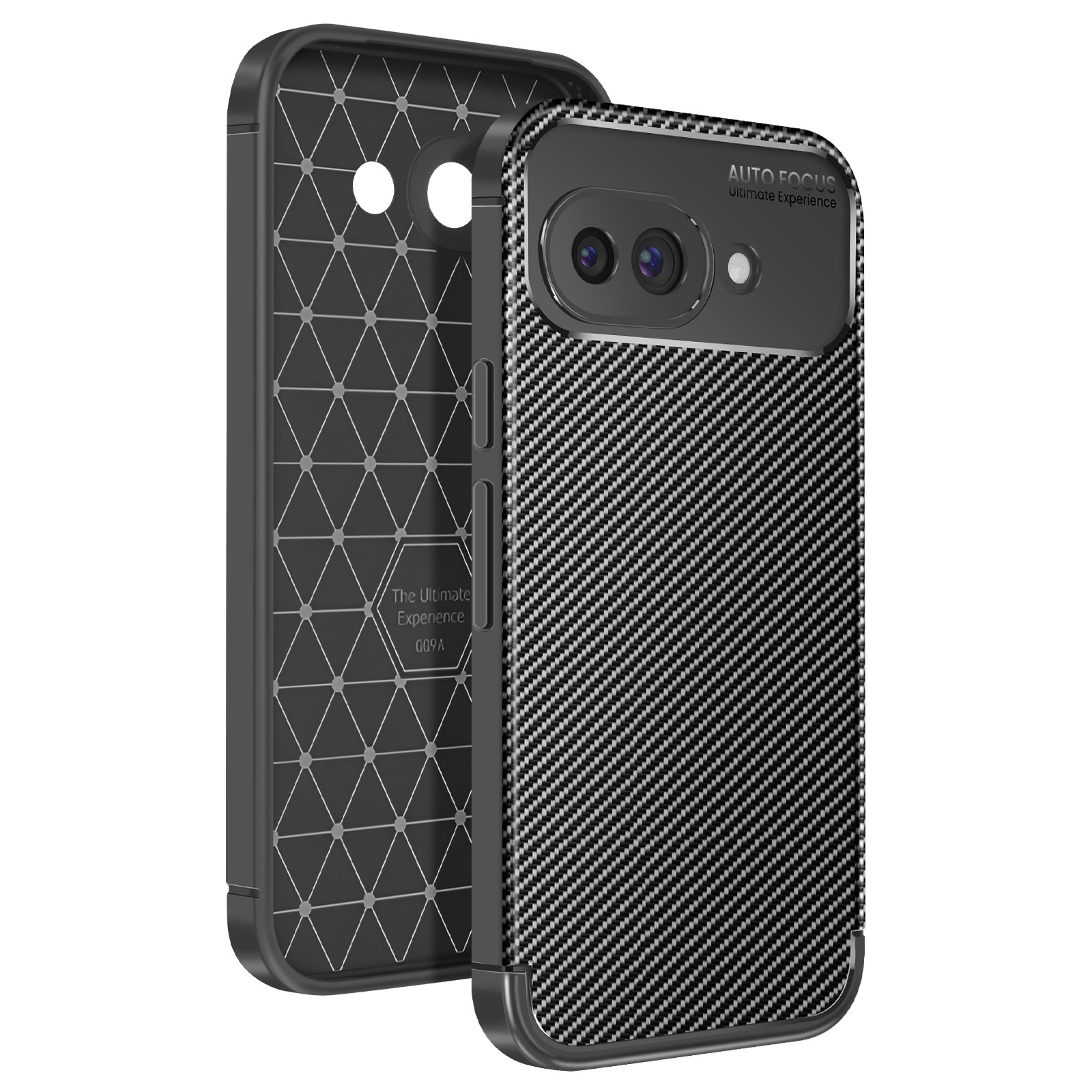 Coque carbone Google Pixel 9a Avizar look premium ultra résistant noir