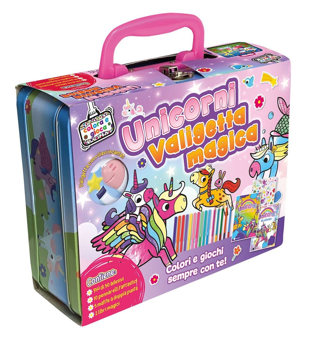 Libri Unicorni. Valigetta Magica. Ediz. A Colori. Con 5 Matite Colorate. Con 10
