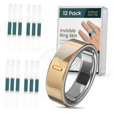 12 Pack Ultra-Thin Clear Protector for Oura Ring Gen 4/4 S for 5/6/7/8