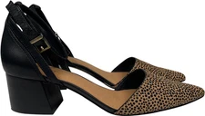 Crown Vintage Women’s Brown/Black Pointed Toe Vavi Ankle Strap Heels - 8.5