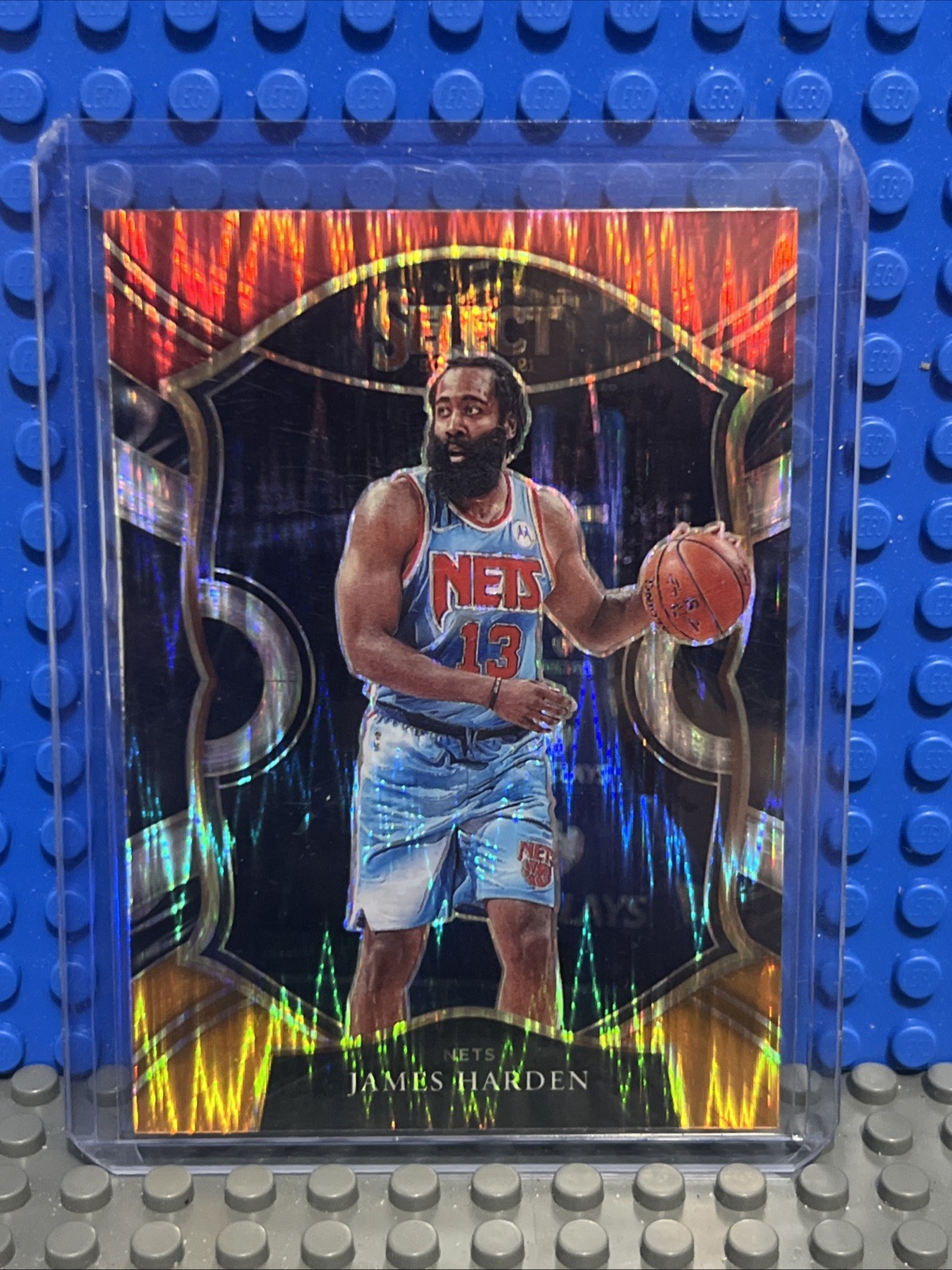 2020-21 Panini Select JAMES HARDEN Red White Orange Shimmer #12 - NM